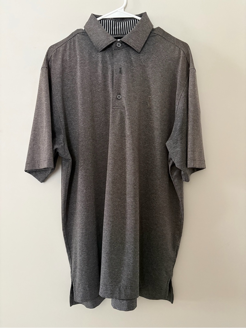 FootJoy Men’s Commonwealth Golf Club Grey Polo Shirt - Classic Short Sleeve